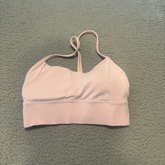 Lululemon Flow Y Nulu Longline Bra *Light Support, A–C CupsFlush Pink Size 4 - Picture 1 of 9